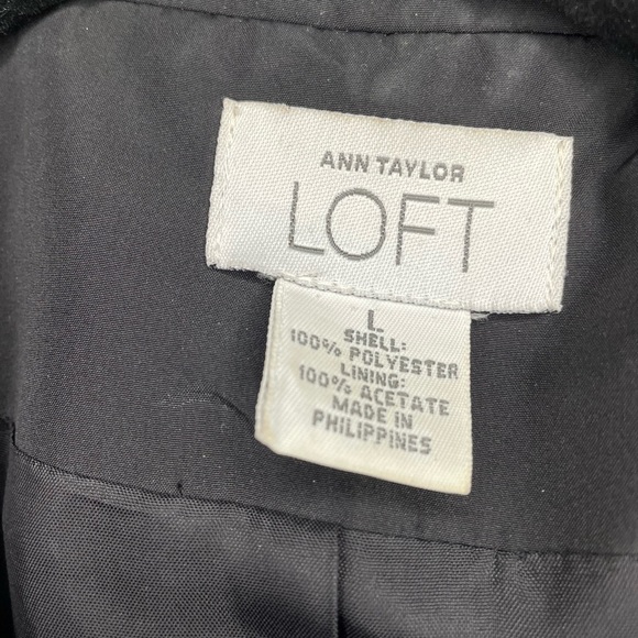 Ann Taylor Loft Long Black Jacket with Buttons Size Large - Picture 5 of 5